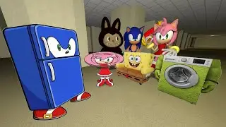 GUESS WHO IS IT WITH SONIC FRIDGE SPONGEBOB TABLE INSIDE HOTEL ROOMS GARRYS MOD