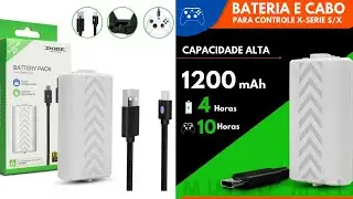 Bateria Controle Para Xbox S&eacute;ries S X 1200mah Cabo 3m