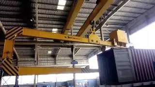 Steel coil unloading by C Hook