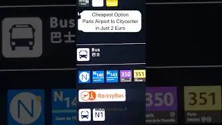 Paris Airport to City Center in Just &euro;2! Cheapest Option Revealed 🇫🇷🔥 #shorts #trending #paris #bus