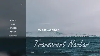 Animated Navbar using HTML and CSS - How to create transparent Navbar using HTML and CSS