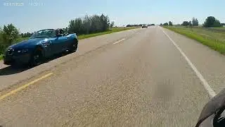 Brief view of Bashaw Alberta Canada on 2020 Suzuki GSX s750 bike