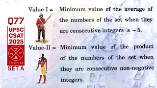 CSAT 2025 set A Q77: Value I: Minimum value of the average of the numbers of the set when they are..