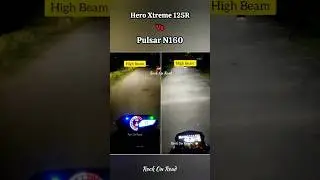 Hero Xtreme 125R Vs Pulsar N160 Light Test😱 #shorts #youtubeshorts #trending #bike #viral #motovlog