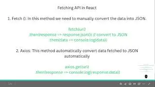 Ways to fetch Api in react
