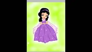 How to draw Cute little Snow white with lehenga choli//Digital art//Easy