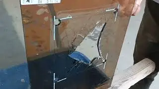 how to cut a square hole in glass middle || cutting square hole || glass cutting