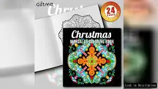 Christmas MANDALAS Coloring Book for Adults, Stress Relieving Picture Book Creative Color Practice,