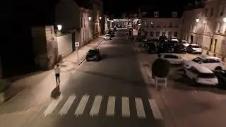 Chantilly drone at night