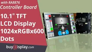 1024x600 Pixel 10.1 inch TFT Touch Screen LCD Display Module with RA8876 Controller Board