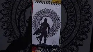 mandala drawing ram &hearts;️ #mandala #art #ram #drawing #shortvideo #viralvideo #youtubeshorts