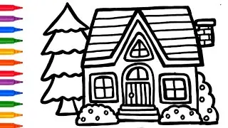 Easy 3D House Drawing Tutorial 🏠 + Cute Summer Doodles (flipflops, submarine and cute bird )