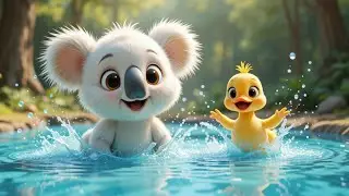 Cutest Animal Duo Goes on a Splashy Quest! #cute #animation #animals #shorts
