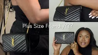 МОЙ ПЕРВЫЙ ЮСЛ! Обзор кошелька YSL Monogramme Large Grain de Poudre на цепочке | Подходит для больших размеров???