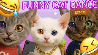 CAT SUPER DANCE CHALLENGE FAST VS SLOW FUNNY DANCE KITTY KIDS 😂😂😂😂🤣🤣🤣🤣