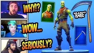 STREAMERS REACT TO *NEW* BRAINIAC SKIN! (ZOMBIE TFUE) & OG SCYTHE PICKAXE COMING BACK! Fortnite BR