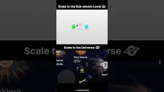 Scale to subatomic level vs Universe #shorts #spaceedit #universe #dimension