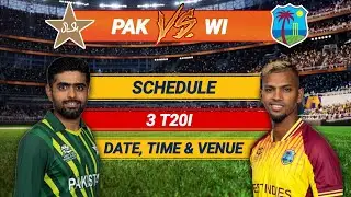 Pakistan vs West indies series full schedule 2023 | Pak vs Wi series date, time & Venues