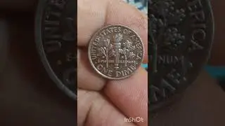 ONE DIME 2011,D ROSSEVELT AMERICA error rim👉color brown rare coin