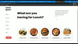 Restaurant Responsive Layout | HTML , CSS | UI UX Design