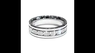 Canadian Made White Gold Men's Wedding Band