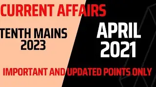 Current affairs :April 2021,Kerala PSC