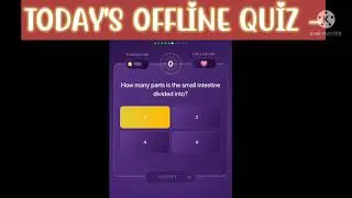 TODAY'S KHC OFFLINE QUIZ ⚡⚡⚡⚡