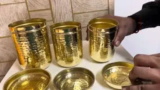 Brass deep dibba set for order contact me 6398951645
