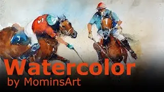How to paint horses in watercolor -Speed painting Equine Art.