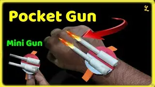 Paper Pocket Mini Gun | Origami Mini Gun | How to make paper pocket pistol | Origami Paper Toy