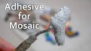 How to ready mixing and fixing material for install new mosaic #islamicartwork #interiordesign
