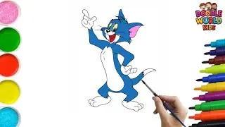 Как нарисовать Блю Тома 🐱💙 | Простой мультяшный рисунок для детей