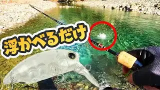 デカミッツドライを浮かべているだけで45赤身ニジマス【エリアトラウト】【うらたんざわ渓流釣場】