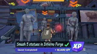 Smash Statues in Inferno Forge | Fortnite Playwave Quest