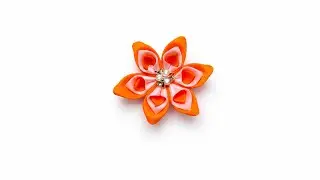 How to make Ribbon Flower/Beautiful Ribbon Flower/Craft 