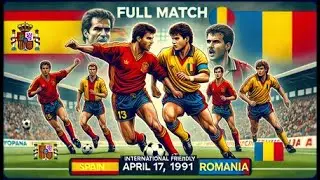 Spain vs Romania | Full Match | 1st Half | International Friendly | April 17, 1991