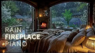 Relaxing Piano & Rain Sounds for Sleep | Meditation, Anxiety & Stress Relief in a Cozy Bedroom
