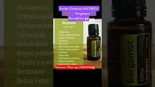 Aceite Esencial dōTERRA 🌿🍂🪻 Bergamot 🌿 Beneficios 🙌🏻#doterra #salud #natural #newvideo #shortvideo