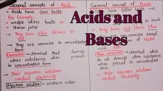 General concept of Acids and Bases||Chemistry||10 class||Chapter_2||Lecture_1|