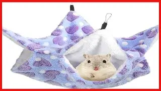Small Pet Cage Hammock, Double Layer Sugar Glider Hammock Bed, Warm Fleece Cage Hanging Hammock
