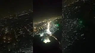 Fly Jinnah A320 wing view Night Takeoff from Karachi Airport