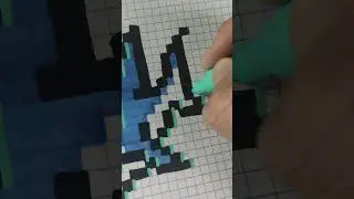 Shark Glitch Pixel Art | Рисунки по клеточкам #pixelart #drawing