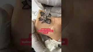Tattooing Fake skin part 1- tattoo practice skin- #tattooapprentice #shorts #tattootips