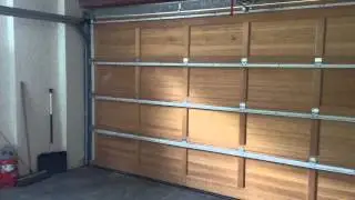 Solid Oak Electric Garage Door
