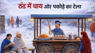 ठंड में चाय और पकौड़े का ठेला | Moral stories| Cartoon Moral story| cartoon kahani| Hindi kahaniya