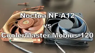 CoolerMaster Mobius 120 vs Noctua NF-A12 - Fan Noise 0-20-50-70-100% PWM