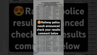 Railway police result announced #punjabpolice #railwaypolice