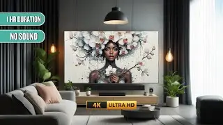 Crowned in Orchids Frame TV Art - 1 Hr No Sound - Afrocentric Art #tv #4k #frametvart