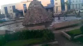 street kids turn round about into swimming pool in lusaka