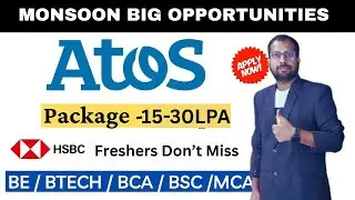 Atos Recruitment Drive Announced | HSBC, Crio, UPS Hiring Started | 15-30 Lakh Salary
